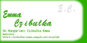 emma czibulka business card
